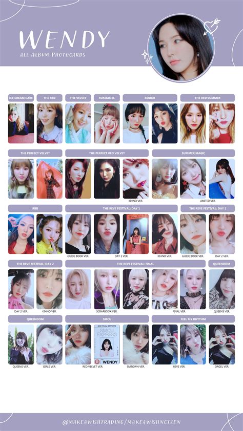 Red Velvet Photocard Template
